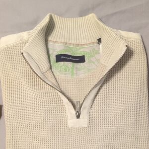Tommy Bahama Cream Men's Zip-Up Sweater BRAND NEW Size XXL